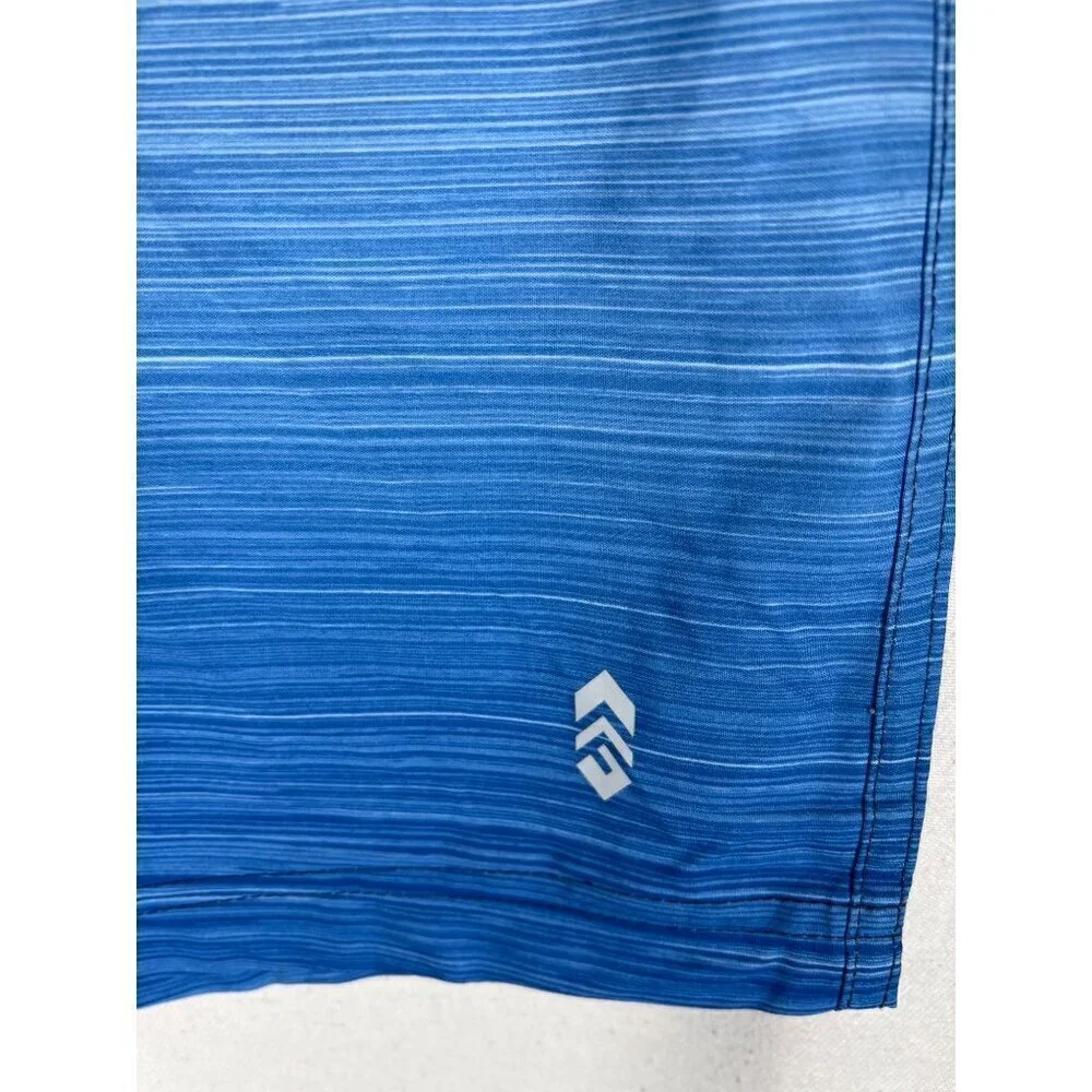 NWT Free Country Mens Size M Blue Swim Shorts Trunks Engineered Color Blocked‎